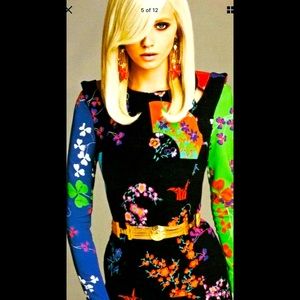 NWT- VERSACE STAMPA FLORAL SILK MINI DRESS